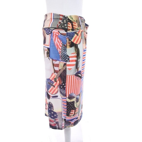 Chicshoppe Womens Cropped Tank Top Pencil Skirt 2 Pc Set Americana USA Sz XL - Picture 9 of 13